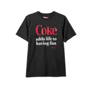 Brixton x Coca-Cola "Having Fun" Short Sleeve Tee (Black) Graphic T-Shirt
