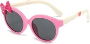 [BABIEOJO] Kids Sunglasses Polarized Girls Sunglasses Flexible Eyewear UV400 Protection TPEE Frame for Children Age 3-8 Years