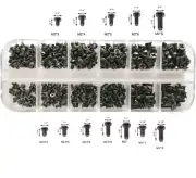 360pcs 12sizes Digital Camera Lens Electronic Screws Assortment Kit Black Steel