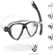 Cressi Premium Quality Snorkeling Adult Set - Big Eyes Evolution & Alpha Ultr...