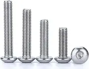 20PCS M3 M4 304 Stainless Steel Length 6mm-30mm Hex Socket Round Screws Bolts (Size: M3x16)