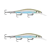 2x Rapala 12cm RipStop Deep Jerkbait Hard Body Fishing Lures - Moss Back Shiner