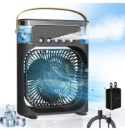Portable Air Cooler Fan, Evaporative w/ Ac Adapter, USB, Led Light, 3 Speed
