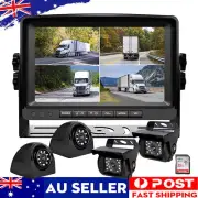 7'' DVR Car Monitor Backup Camera HD Reversing Cam Kit for Truck/Trailer/RV/Bus