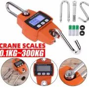 300kg Portable LCD Digital Crane Scales Hanging Scale Electronic Hook Kit Set