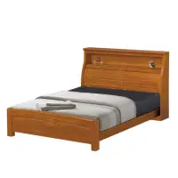 在飛比找momo購物網優惠-【唯熙傢俱】菲妮柚木色6尺雙人床(臥室 雙人床 實木床架 床