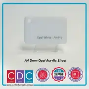 A4 Opal 4 Pack 3mm Acrylic Perspex Sheet