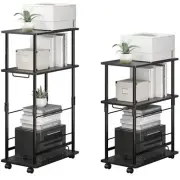 Height Adjustable Computer Tower Stand 3tier Cpu Holder Cart Printer Stand Mobil