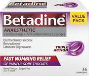 [Betadine] Anaesthetic + Antibacterial + Anti-Inflammatory Lozenges 36 Pack
