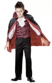 Vampire Halloween Costume 3 Piece Boys Medium 8-10, Seasons
