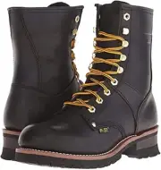 Ad Tec Men's 9" Waterproof Logger Work Boot - Soft Toe - (Black) Size 11.5 W