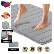 Cushioned Velvet Bath Mat - 42x24 Memory Foam with Rubber Backing, Indoor Use