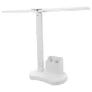 Touch Control LED Desk Lamp Dual Head Eye-Caring Table Lamp with Pen Holder