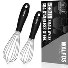 Walfos Mini Stainless Steel Whisk for Cooking - Heat Resistant Kitchen Whisks...
