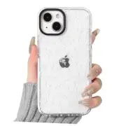 Compatible for Case Cute Flower Floral Clear for Women Girl iPhone 13/14 White