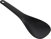 Happyyami Non-Stick Rice Spoon Style Cooked Rice Scoops Heat Resistant Rice Spoon Non-Stick Scoop Spatula Rice Cooker Scooper Rice Cooker Spoon Paddle Rice Scooper Alloy Black