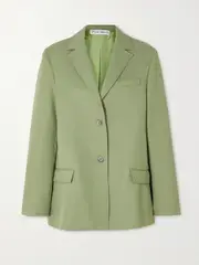 [JW Anderson] JW Anderson - Oversized Grain De Poudre Wool Blazer - Green - UK 14 UK 14 Green