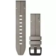 Garmin 010-12876-00 QuickFit 20 mm Shale Gray Leather Replacement Watch Band