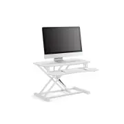 Pro Height Adjustable Sit Stand Computer Work Task Study Office Desk Riser - White, Medium - White / Medium