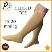 Presadee Sheer Premium 15-20 mmHg Moderate Compression Leg Closed Toe Socks