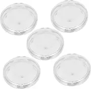 Mikinona 5Pcs Transparent Plastic False Eyelashes Storage Boxes Eyelash Organizer Cases for Makeup Travel Cosmetic Storage Lightweight and Portable Eyelash Holders