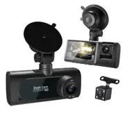 Dash Cam Front Inside and Rear Camera 1080p Car Camera Driving Recorder for Cars with G Sensor,Parking Monitoring,Motion Detection,Loop Recording