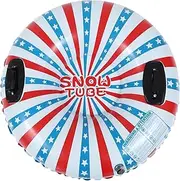 Yardwe Children Sliding Cushion Boys and Girls Winter Toy Inflatable PVC Sled Ring Safe Handles for Family Fun