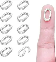 Ofiuny 10Pcs Oval Clasp Carabiner Necklace Clasps and Closures Spring Ring Clasp Pearl Necklace Enhancer Connector for Jewelry Finding Necklace Bracelet Making