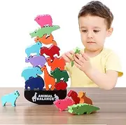 GIGITIGER Stacking Animals Toys for Kids 3 4 5 6 7 8 Year Old Boys Girls, Montessori Wooden Stacking Toddler Toys, STEM Preschool Educational Toys Birthday Xmas Gifts