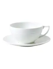 [Wedgwood] Strata Teacup & Saucer in White