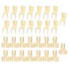 30Pcs Double Piggybacks Spades Connectors Electrical 2 Way Wire Terminals