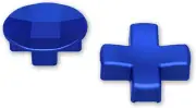 2Pcs Metallic Blue Magnetic Stainless Steel D-Pads for Xbox Elite 1/2 Controller