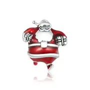 Silver plating Merry Christmas Santa Claus Beads for Bracelet Charms Jewelry