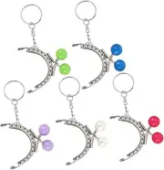 Hohopeti 5pcs 5cm Bag Frame Vintage Kiss Lock DIY Metal Frames for Purse Wallet Bag