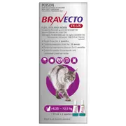Bravecto Plus Flea, Tick & Worming Treatment 6.25-12.5kg Cat 2pk