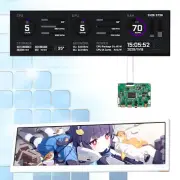 For PC Case DIY Hyte Y60 Aida64 CPU GPU Monitor 12.6 inch NV126B5M LCD 1920*515