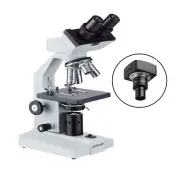 AmScope 40X-1600X Binocular LED Microscope + Mech. Stage + 1.3MP Camera