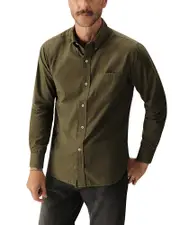 Buck Mason Skyline Regular Fit Poplin Button Front Shirt
