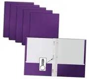 Purple Paper 2 Pocket Folders with Prongs, 50 Pack, by , Matte Texture, Letter