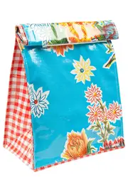 Lunch Bag Pale Blue Mums--BEN-BE-LBPBM
