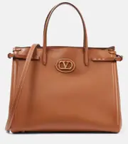 [Valentino Garavani] Valentino Garavani Antibes Medium leather tote bag One Size brown