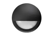 Step Wall Light Surface Mounted 12V 6W Round Black 3000K IP65 Eyelid OD98mm 480LM