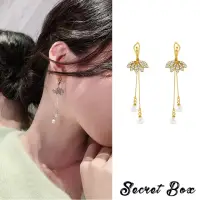在飛比找momo購物網優惠-【SECRET BOX】韓國設計925銀針閃耀美鑽芭蕾舞者珍
