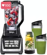 Nutri Ninja Blender Duo with Auto-iQ, 1500W - Black & Chrome
