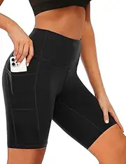 [Buauty] Women's Swim Shorts High-Waisted Board Shorts with Pockets UPF50+ Quick Dry Beach Shorts