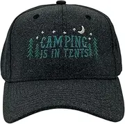 [Crazy Dog T-shirts] Camping is In Tents Hat Funny Sarcastic Outdoors Novelty Cap