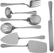 BUGUUYO 1 Set Cake Server Cutlery Kit for Wedding Birthday Pizza Quiches Easy to Clean Serving Utensils Reusable and Practical for Home Bakery Use