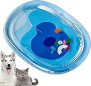 Cat Water Mat,Pet Cooling Mat | Portable Water Sensory Pad with Fish for Bored Indoor Cats Play Outdoor Kennel Bed