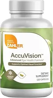 Zahler AccuVision, All-Natural EYE Health Supplement Containing LUTEIN and BILBERRY Plus Many More Antioxidants and Nutrients, Complete Optimal and Potent VISION Support Formula, Certified Kosher, 120 Capsules
