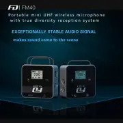 NEW Feidu FM40 Portable Mini UHF Wireless Professional Lavalier Microphone TX+RX